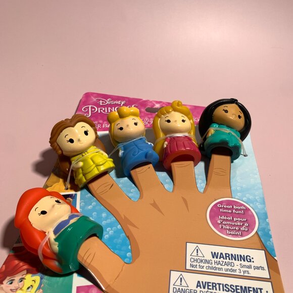 Disney Princess Bath Time Finger Puppets Set - Ariel, Belle, Cinderella, Aurora, - Picture 6 of 8